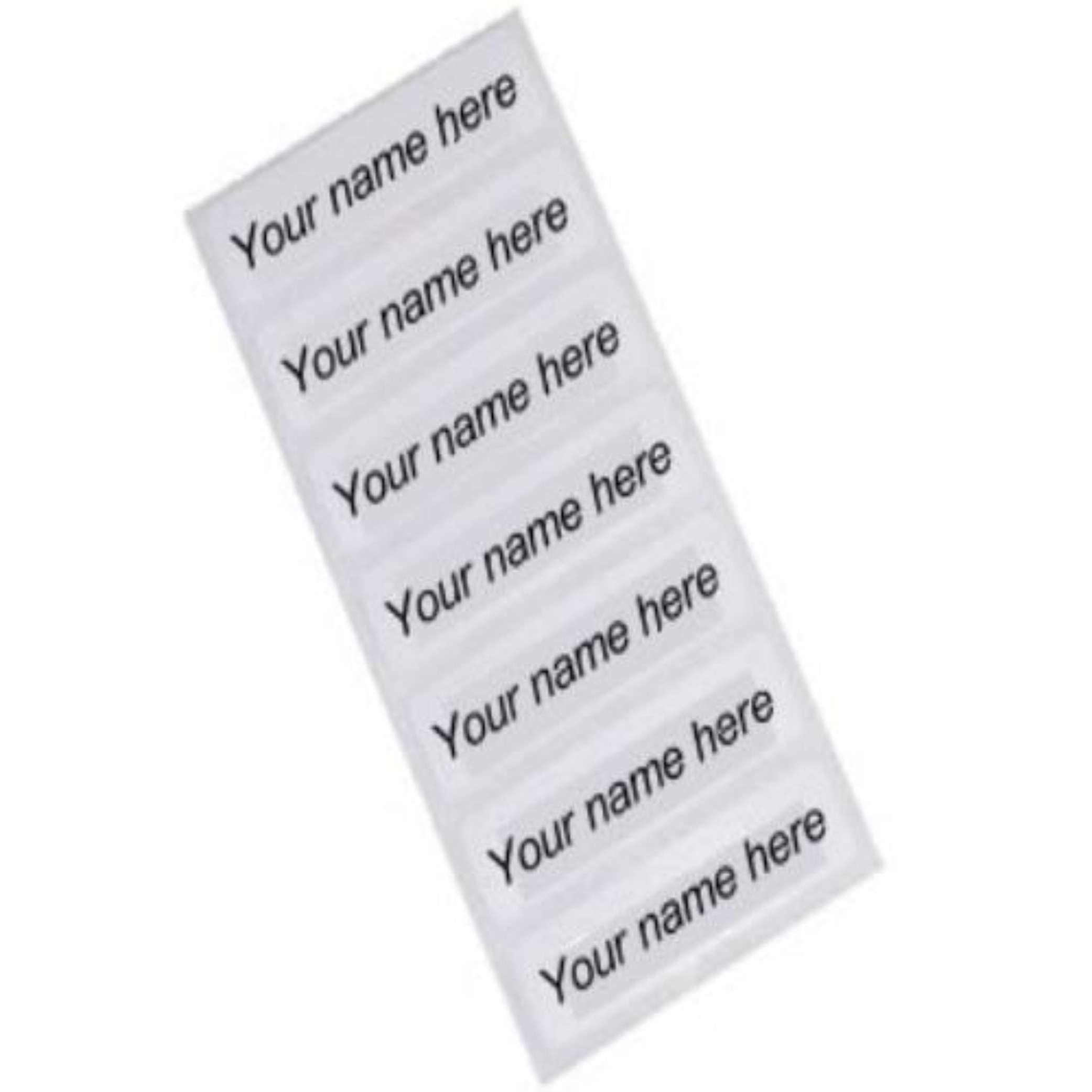 Iron-on name labels
