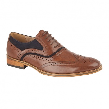 Goor tan/navy brogue