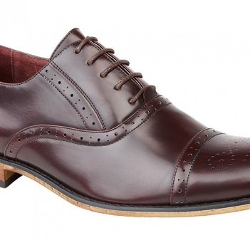 Men's GOOR Oxblood Oxford Brogue Shoe