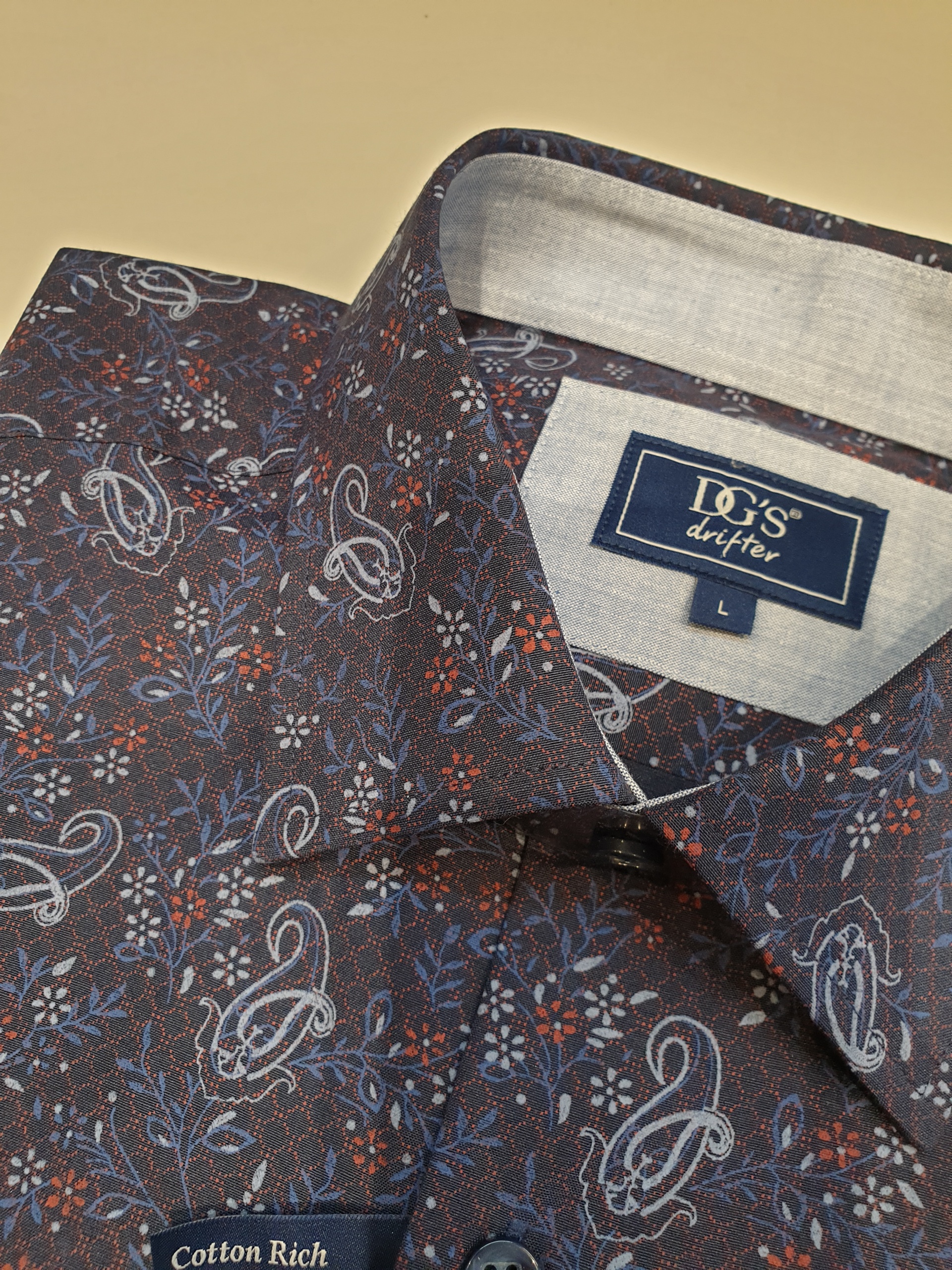Daniel Grahame Navy Paisley Shirt - Image 2