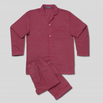 Standard Fit Red Check Brushed Cotton Pyjama Set