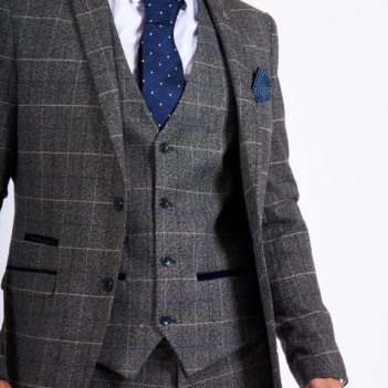 Marc Darcy Scott Grey Tweed Check Jacket