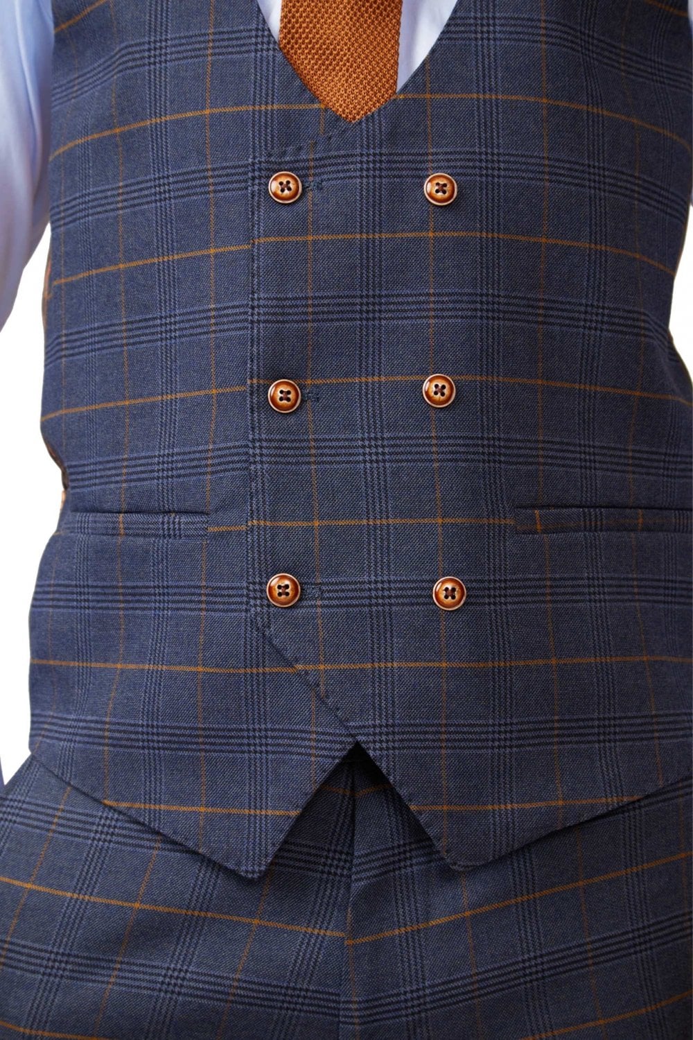 Marc Darcy Jenson Marine Check Waistcoat - Image 2