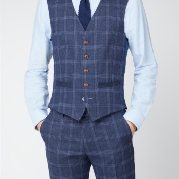 Antique Rogue navy waistcoat