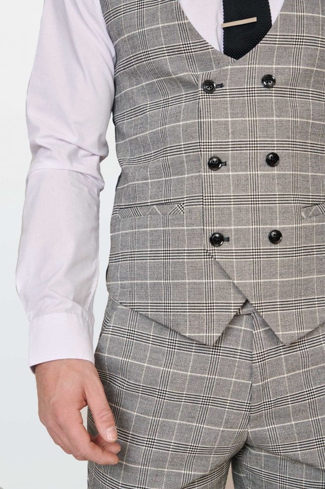 Marc Darcy Ross Grey Check Suit - Image 9
