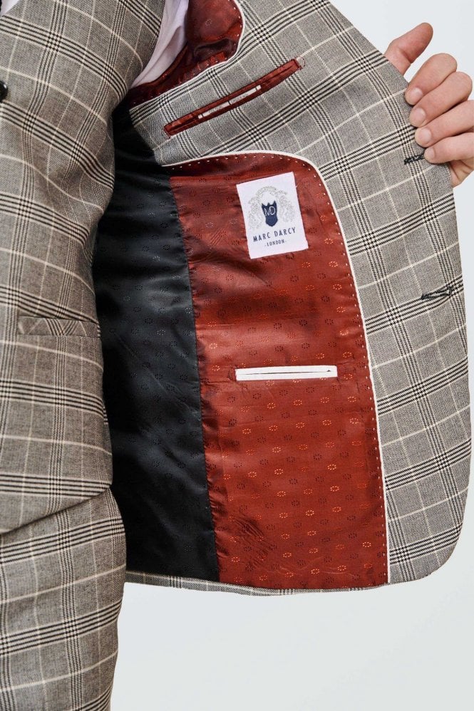 Marc Darcy Ross Grey Check Jacket - Image 4
