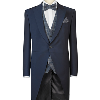 navy slim fit tailcoat