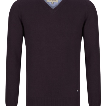Men's v-neck cotton blend jumper